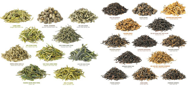 Tipos de chá verde